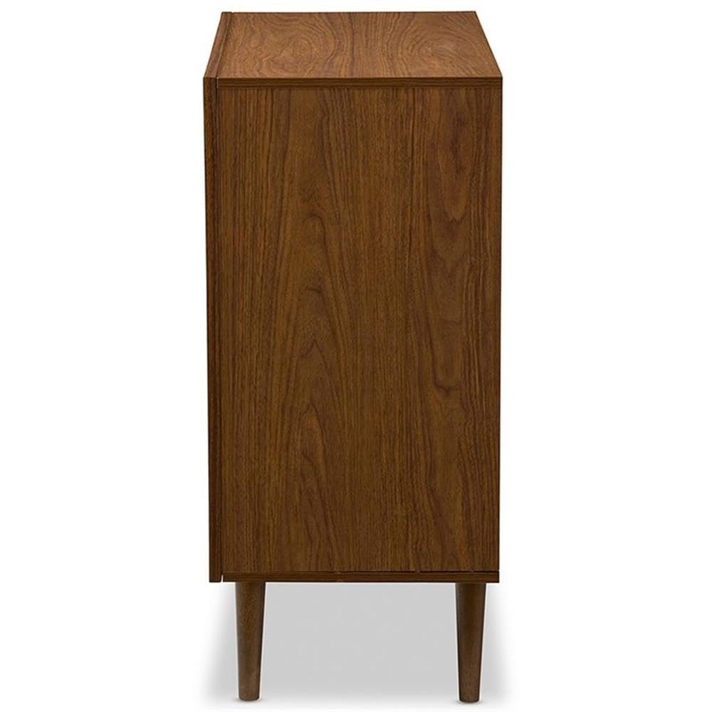 Baxton Studio FP-6782-Walnut/White chests-of-Drawers, Medium, White and Walnut