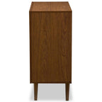 Baxton Studio FP-6782-Walnut/White chests-of-Drawers, Medium, White and Walnut