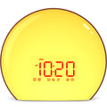Magicteam Sunrise Alarm Clock Wake Up Clock Natural Sunset Simulation 21 Soothing Sounds Dual Alarm 6 Times Snooze 28 Ringtones 