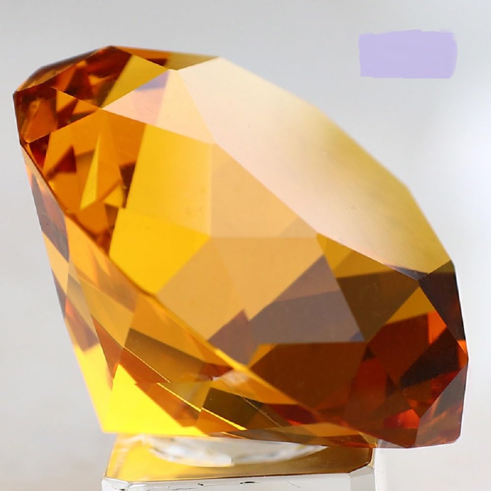 Yiasangly 60Mm Crystal Glass Diamond Shaped Decoration, Crystal Diamond Paperweight Jewelry For Home Office Decor, Wedding Cente