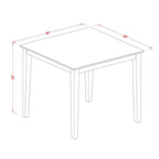 East West Furniture PBCH5-BLK-W 5 Piece Kitchen Counter Height Dining Table Set Includes a Square Dining Room Table and 4 Wooden Seat Chairs, 36x36 Inch, Black & Cherry