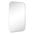 EGHOME 24x36   Chrome Rounded Rectangle Bathroom Vanity Wall Mirror Polished Nickel Stainless Steel Metal Framed Rectangular B