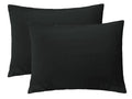 Imaylex Soft Brushed Microfiber Fabric Zipper Pillowcase, Cozy And Lightweight, Easy Care, Set Of 2, Black, Standard, 20' X 26'