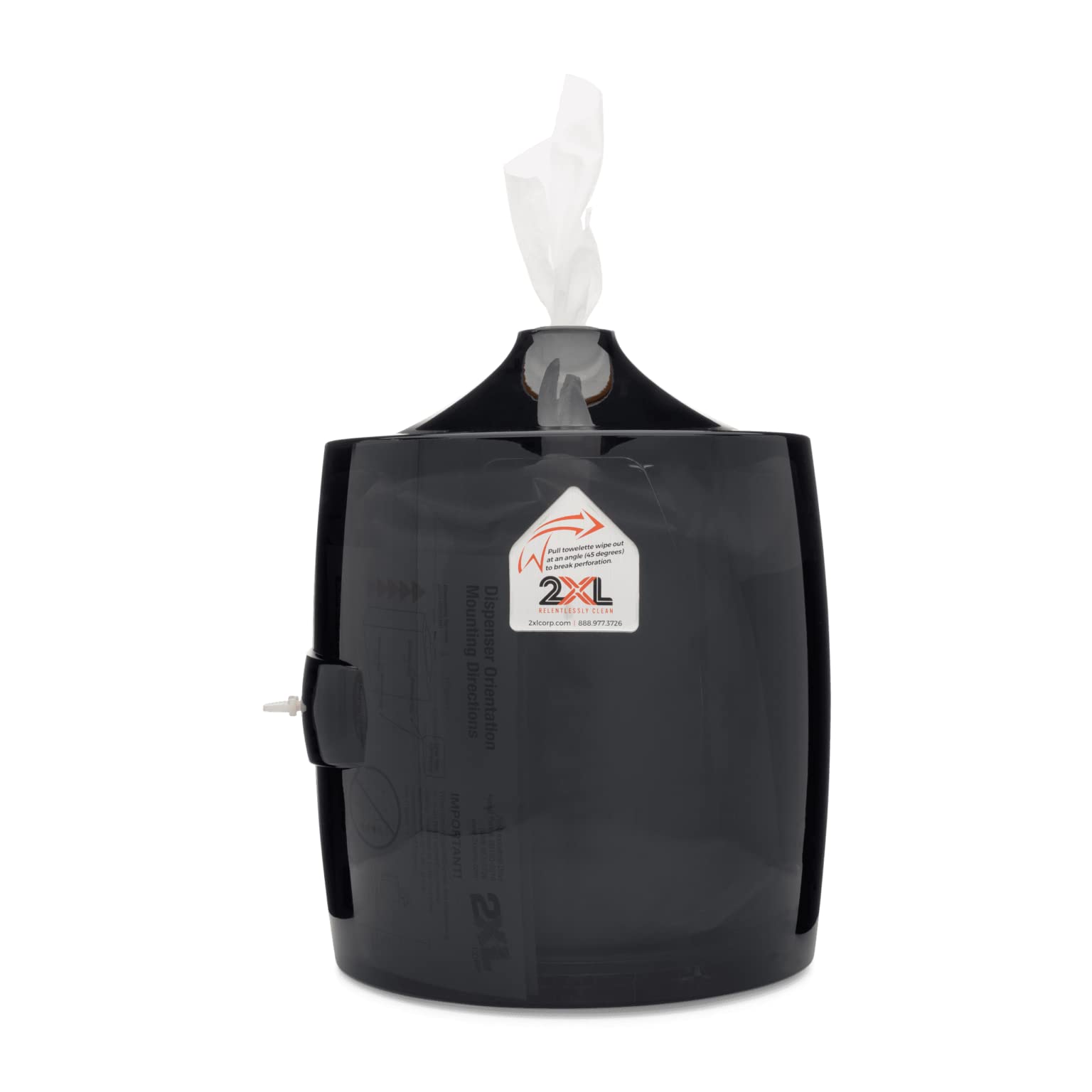 2XL, TXLL80, GymWipes Touchless Dispenser, 1 Each, Smoke Gray, 11"" x 13.5"" x 11"
