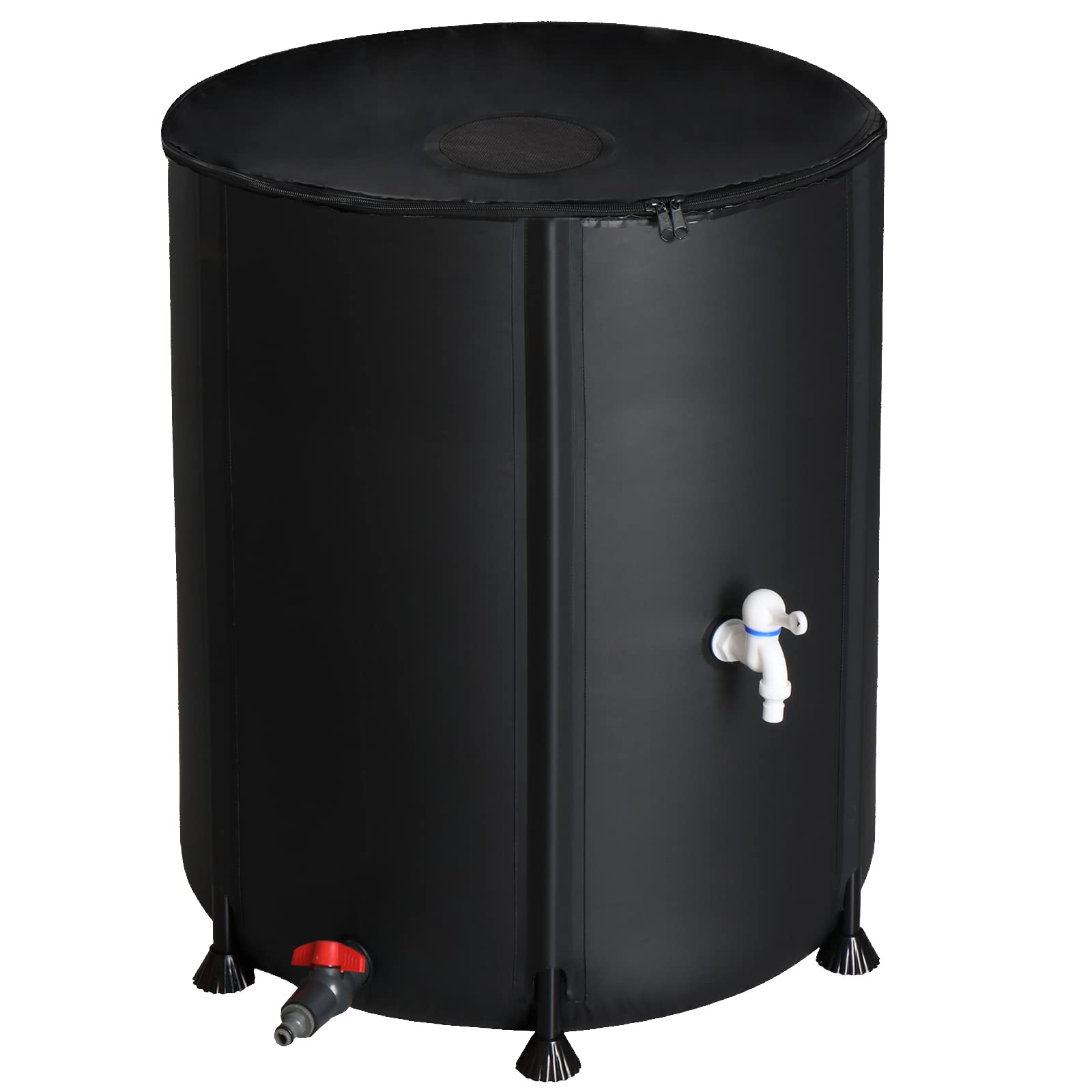 Vingli Upgraded 50 Gallon Collapsible Rain Barrel, Portable Water Storage Rain Water Collection System, Weather Proof Sturdy Wat