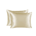 Shopbedding Luxury Satin Pillowcase For Hair - King Satin Pillowcase With Zipper, Ivory (Pillowcase Set Of 2) - Blissford