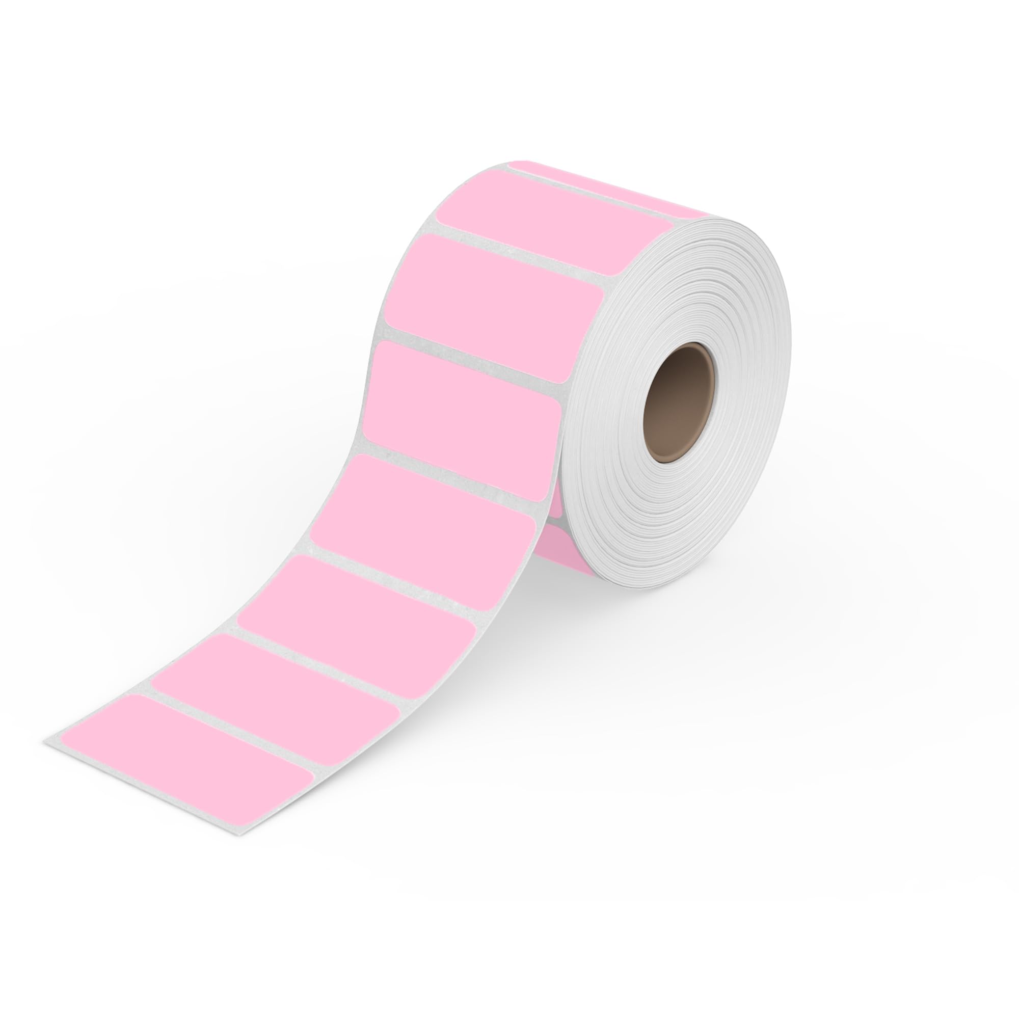 Rollo Direct Thermal 2X1 Sticker Labels - Roll Of 1,000 Pink Thermal Labels - Multi-Purpose Thermal Printer Stickers