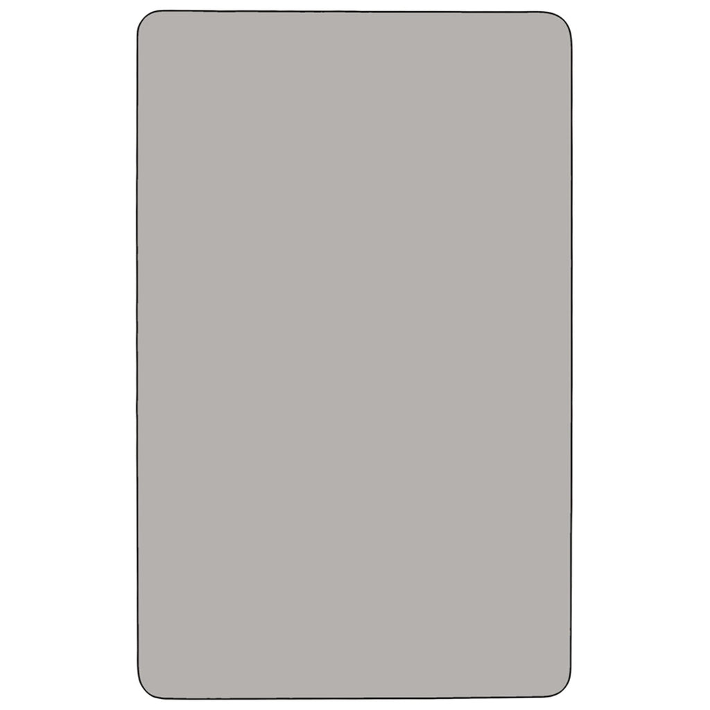 Flash Furniture Wren Mobile 30''W X 72''L Rectangular Grey Hp Laminate Activity Table - Height Adjustable Short Legs