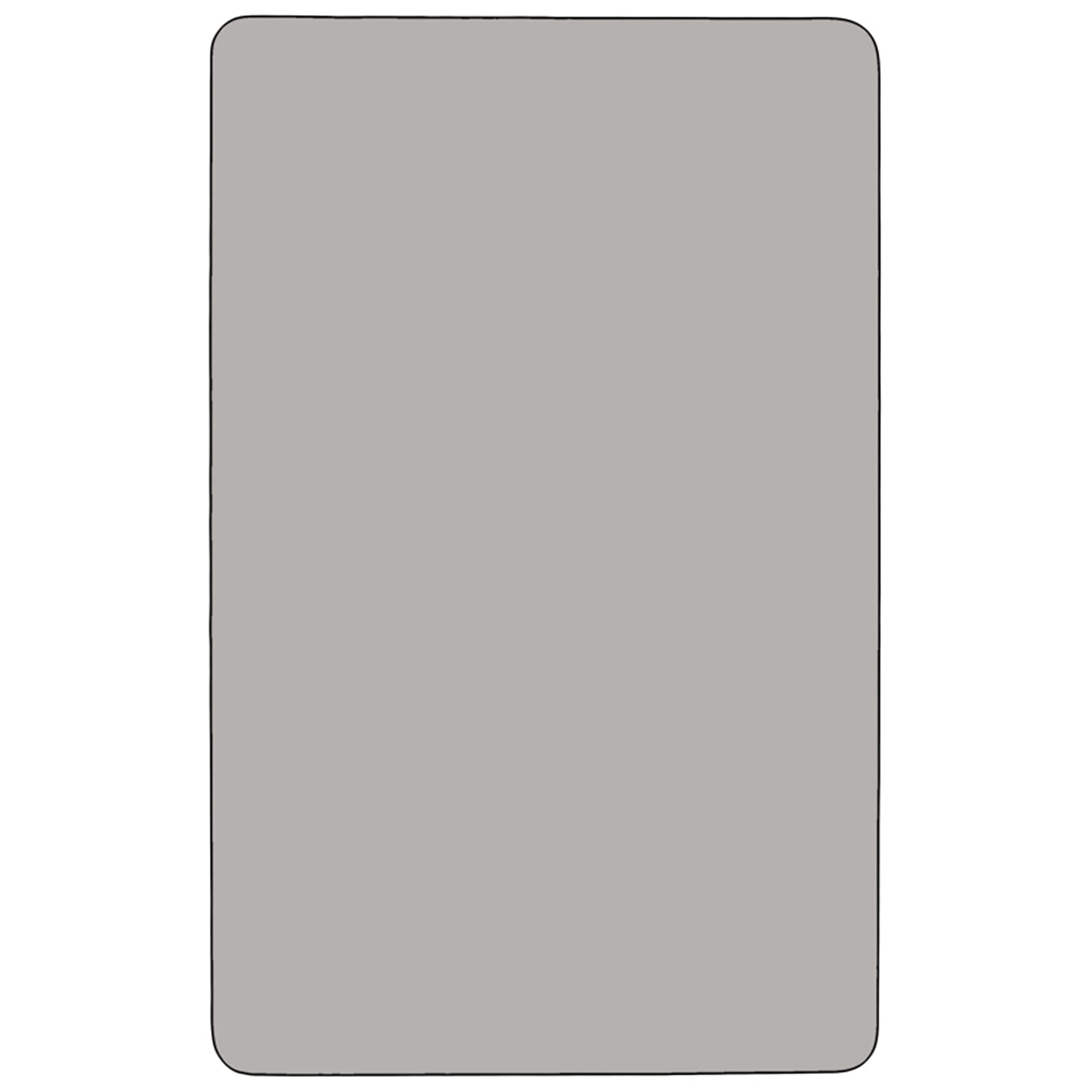 Flash Furniture 24x48 REC Grey Activity Table Chair, 26&quot; x 24&quot; x 48&quot;, Gray