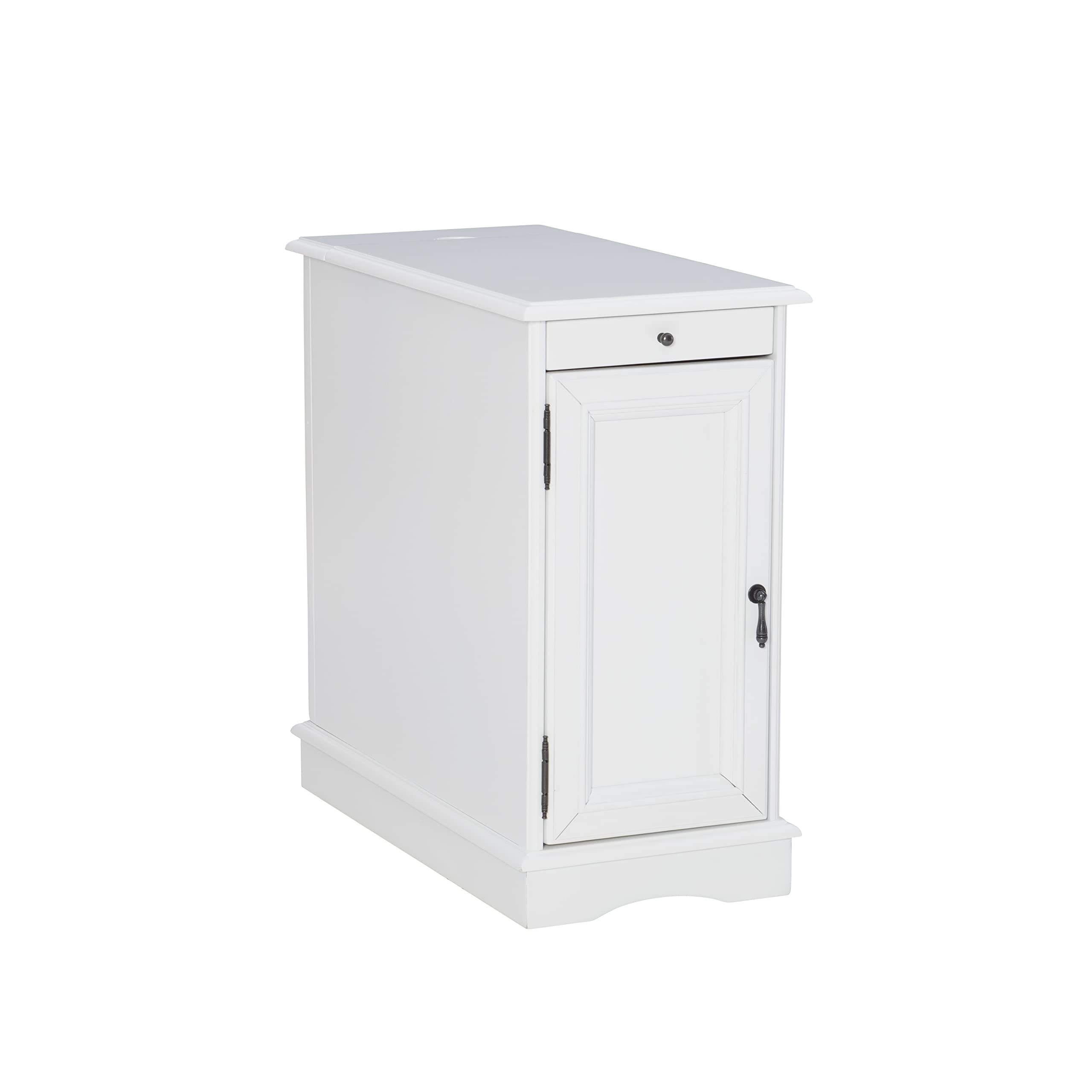 Powell Furniture Barron Accent Table, White, Small