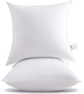 Hito 18X18 Pillow Inserts (Set Of 2)- 100% Cotton Covering Down Alternative Throw Pillows White For Couch Bed Sofa