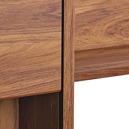Modway Visionary Mounted, Wall Shelves, Walnut