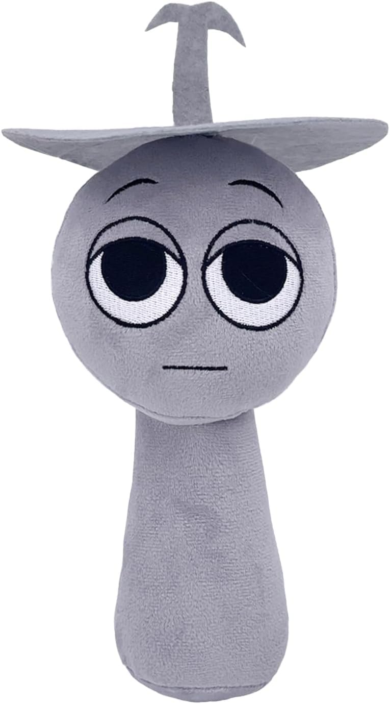 Rwsefk Sprunki Game Plush, Sprunki Toys Plush,Soft Stuffed Animal Pillow Doll Christmas Birthday Gifts For Adult Kids(Dark Grey)