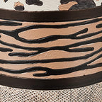 Popular Bath Jezella Collection Animal Print Trash Can, Multicolor, Resin Material, Open-Top, 9' X 6' X 9.5'