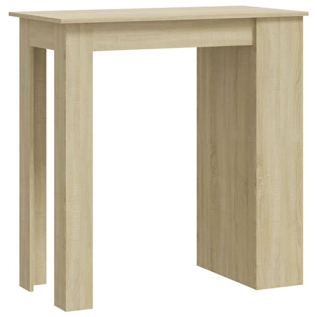 vidaXL Bar Table with Storage Rack Sonoma Oak 40.2&quot;x19.7&quot;x40.7&quot; Chipboard