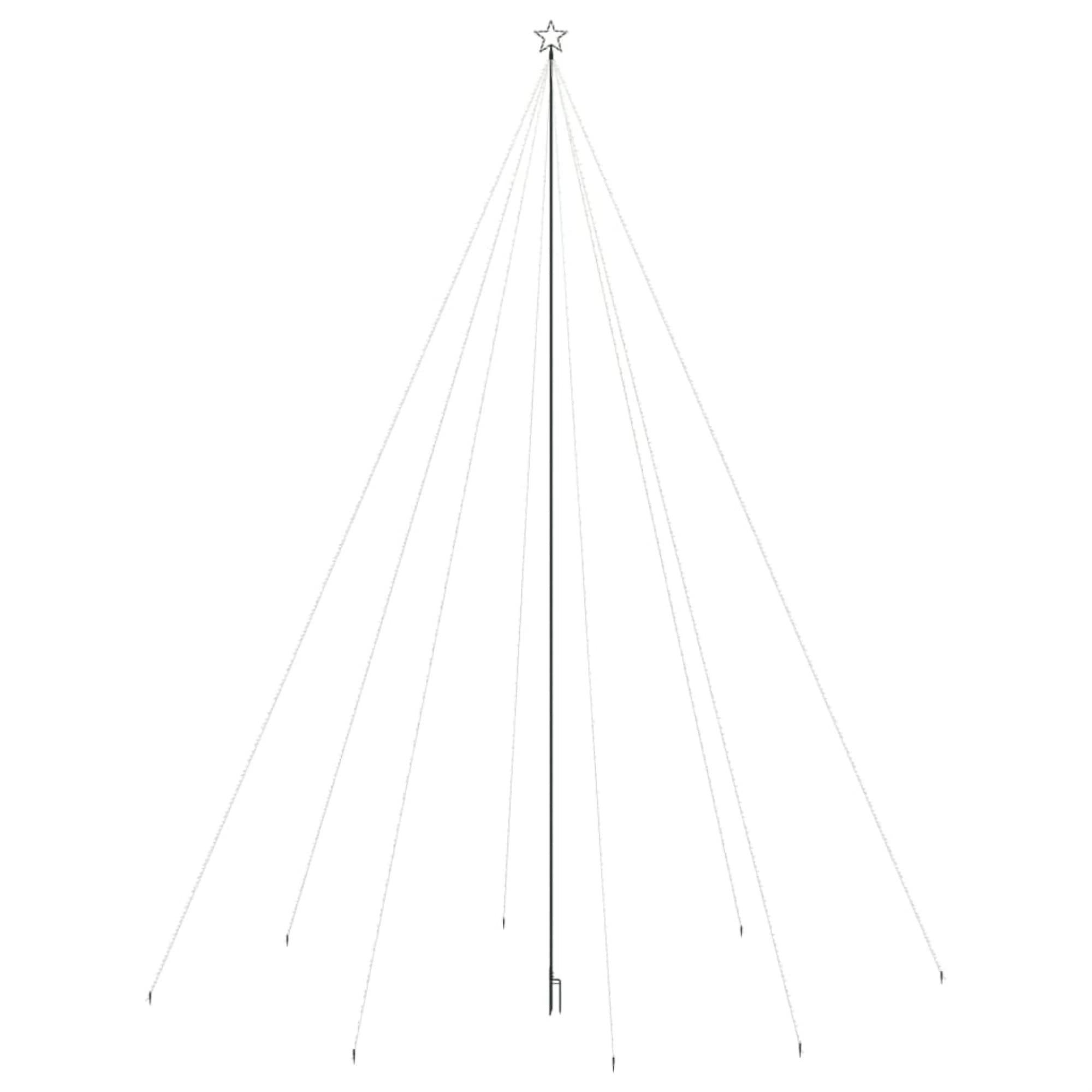 Vidaxl Led Christmas Waterfall Tree Lights Indoor Outdoor 1300 Leds 26.2'