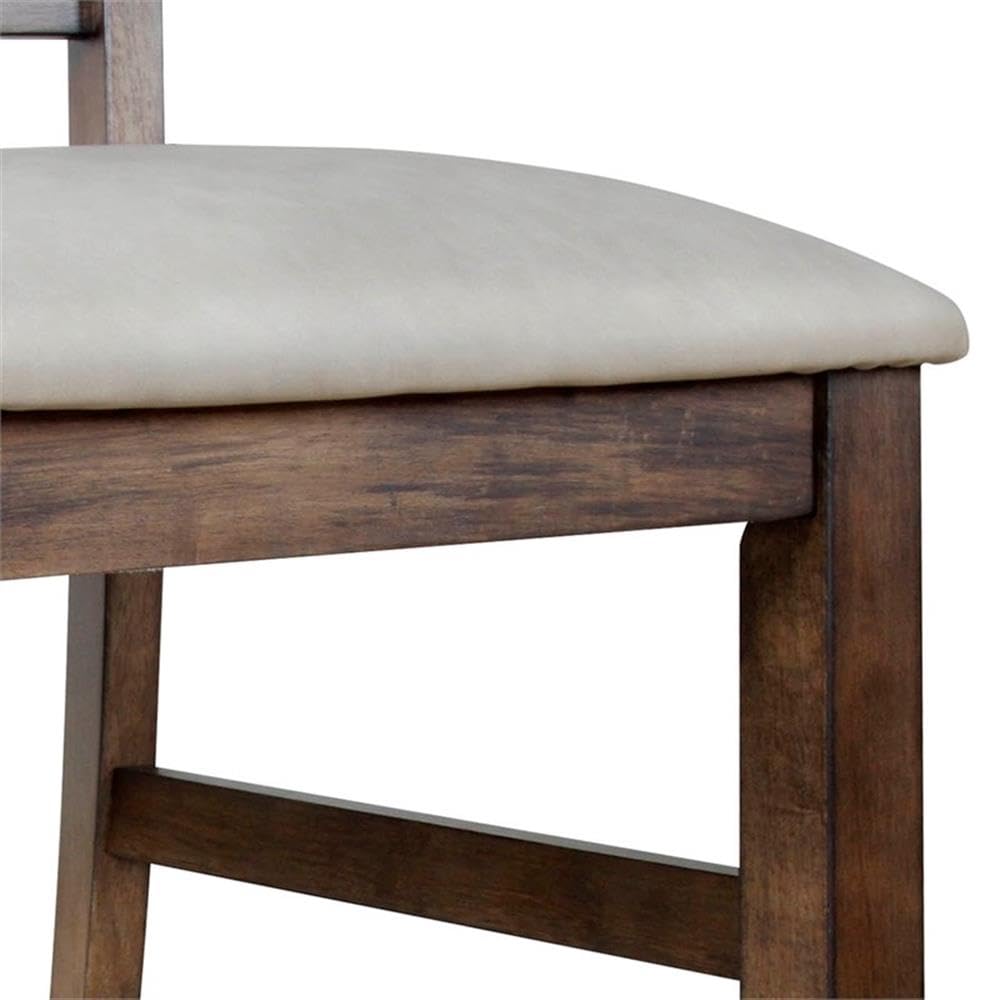 Steve Silver Furniture Astoria 7pc Dining Table Set, 60-Inch Table with 18-Inch Leaf, 6 Astoria Upholstered Side Dining Chairs, Comfortably Seating 6, Dining Room, 40" L x 62" W x 30" H, Brown