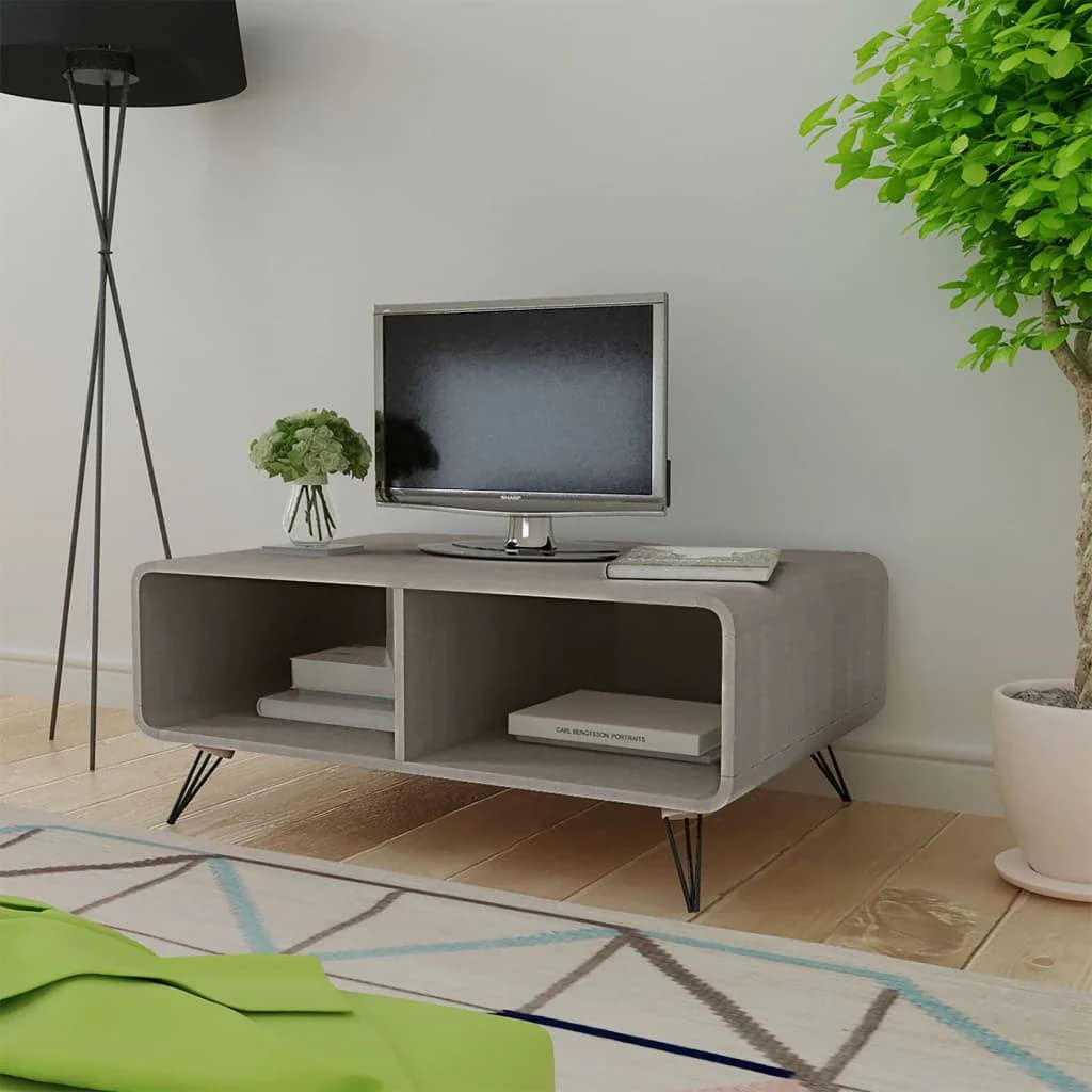 vidaXL Coffee Side Table TV Stand Cabinet Living Room Furniture Brown/Grey