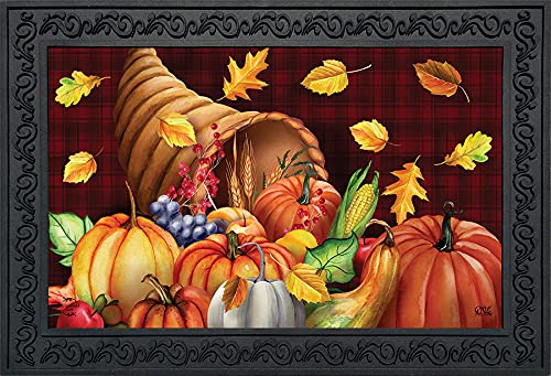 Briarwood Lane Fall Bounty Cornucopia Doormat Thanksgiving Autumn Indoor Outdoor 30' X 18'