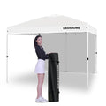 Oasishome Pop-Up Portable Outdoor Canopy Tent 10'X10' Instant Gazebo, With 1 Sidewall, Carry Bag, Stakes, Ropes, For Outdoor/Bea