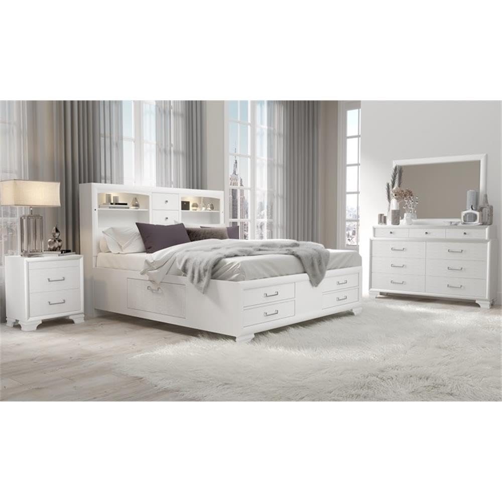 Global Furniture Usa White-Dr Jordyn Textured Dresser