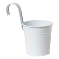 Atorse Iron Flower Pot Iron Bucket Garlic Storage Holder Decorative Railing Planter White|Outdoor Living|Gardening Supplies|Plan