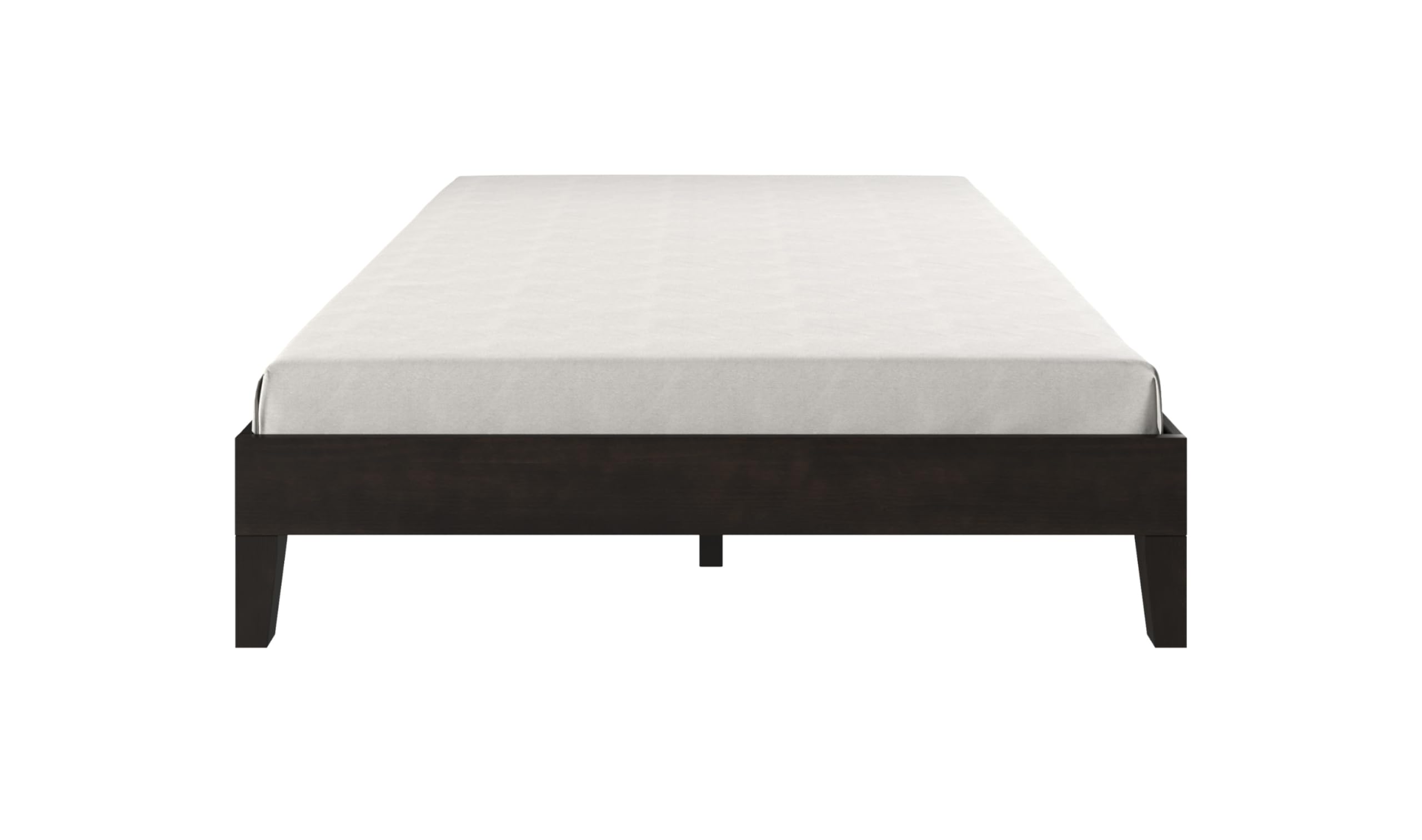 Steve Silver Co Nix Full Platform Bed, Farmhouse, Modern, or Transitional Styling, Solid Pine Wood, Bedroom, 28-Slat Dual-Zone System, No Box Spring Needed, 74.2&quot; L x 53.5&quot; W x 12&quot; H, Black