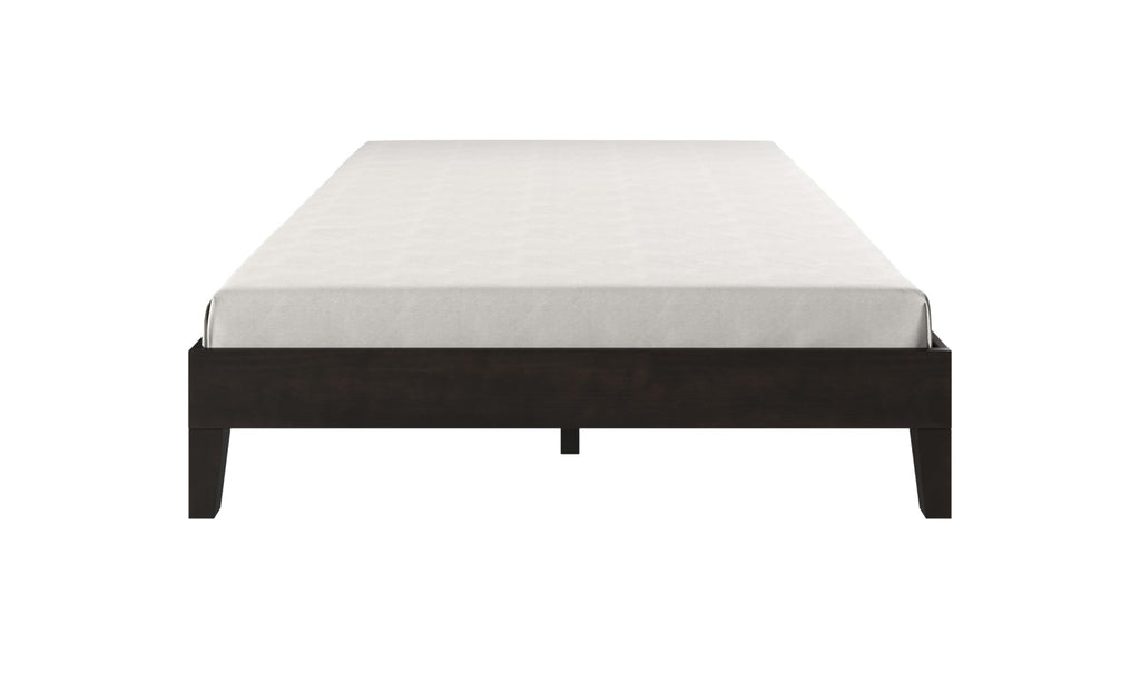 Steve Silver Co Nix Full Platform Bed, Farmhouse, Modern, or Transitional Styling, Solid Pine Wood, Bedroom, 28-Slat Dual-Zone System, No Box Spring Needed, 74.2" L x 53.5" W x 12" H, Black