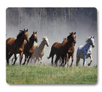 Wknoon American Quarter Horse Prairie Animal Mouse Pad Cute Mat, Galloping Horses Herd Ranch Animal Mouse Pads
