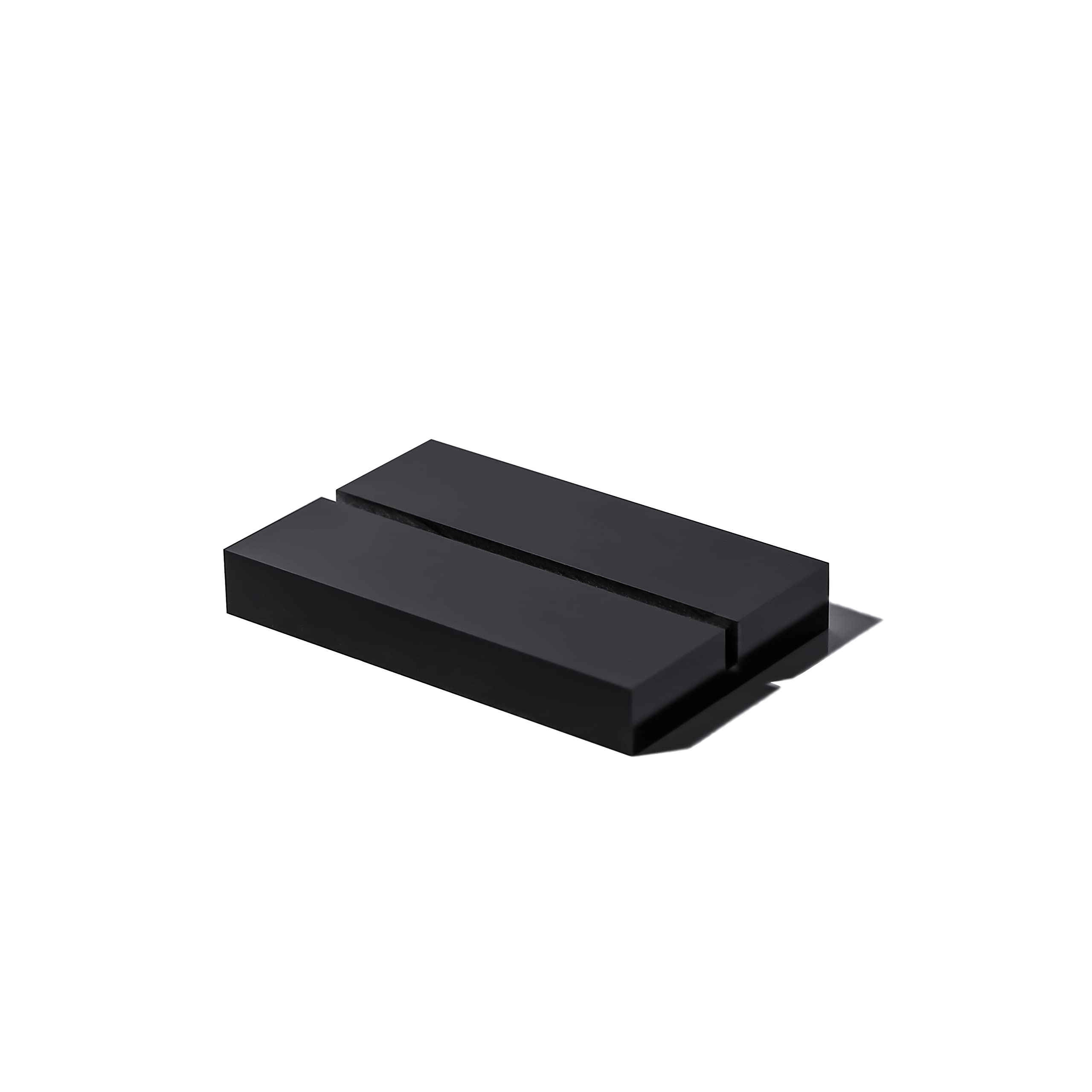 Uniqooo 3' Black Acrylic Stand | 20 Pack 3Mm Slot Wedding Sign Holders, Perfect For Wedding, Table Number, Exhibition, Office,