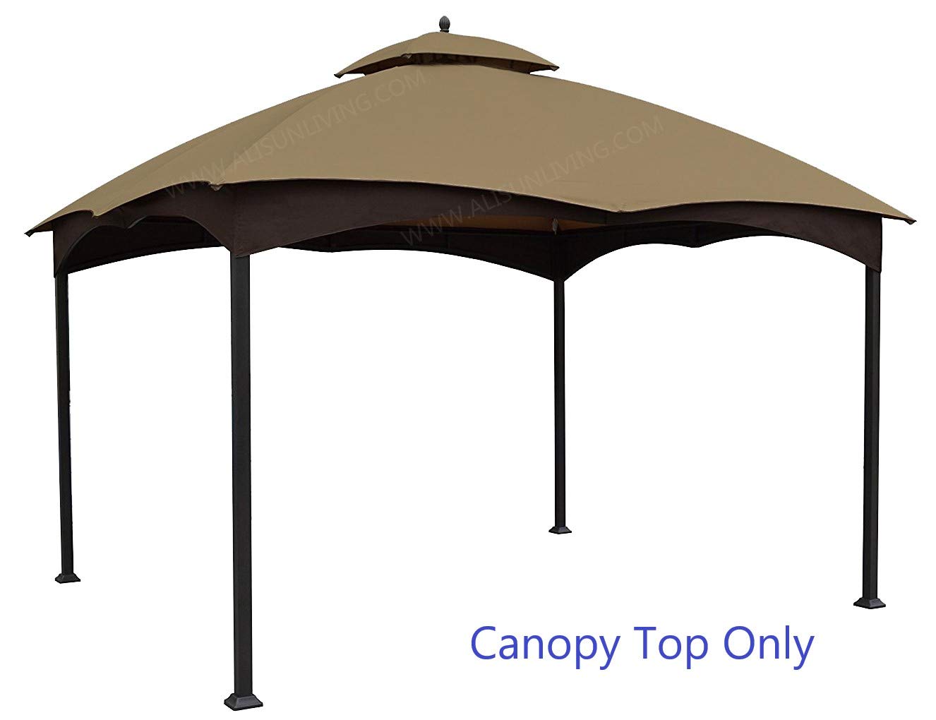 Alisun Replacement Canopy Top For Lowe'S 10' X 12' Gazebo #Tpgaz17-002C (Golden Brown Canopy Top Only)