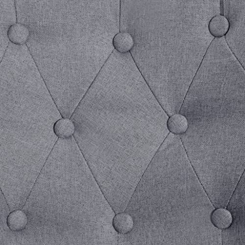 vidaXL Chair 2 Pcs, Accent Dining Chair with Wood Legs, Upholstered Fabric Club Chair for Home Dining Room Living Room Bedroom, Green Fabric