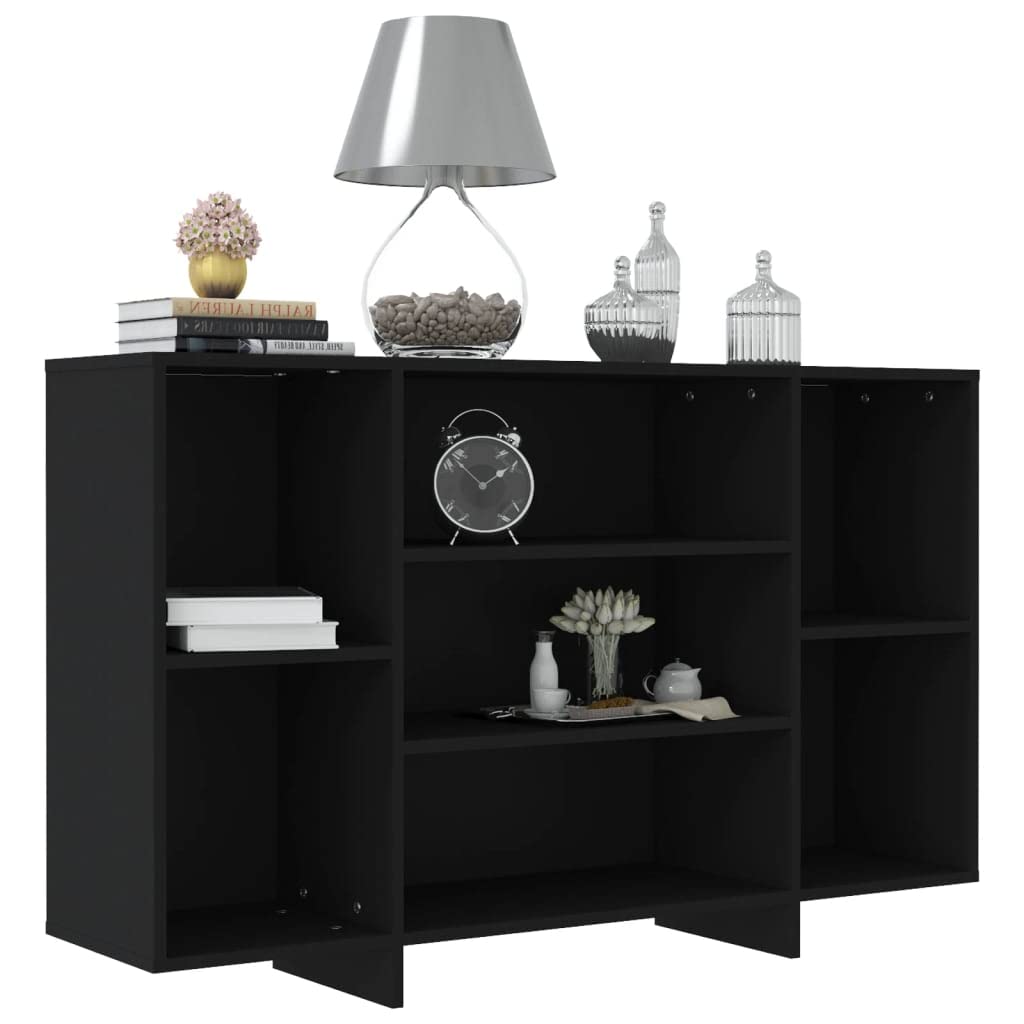 vidaXL Sideboard Black 47.2&quot;x11.8&quot;x29.5&quot; Chipboard