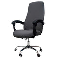 Melaluxe Office Chair Cover - Universal Stretch Desk Chair Cover, Computer Chair Slipcovers (Size: L) - Dark Gray