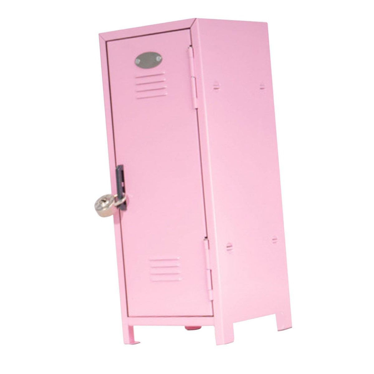 FABLOFT Mini Locker Multi Functional Decorative Girls Lockbox for Jewelry Keys Cards light pink