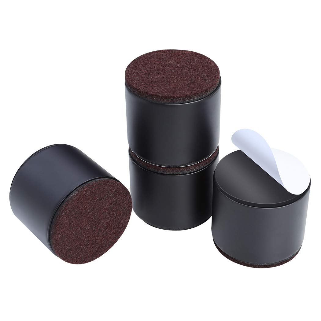 Ezprotekt 2 Inch Bed And Furniture Risers, Heavy Duty Round Chair Sofa Couch Tables Risers, Width 2.4'-Adds 2' Height, Support