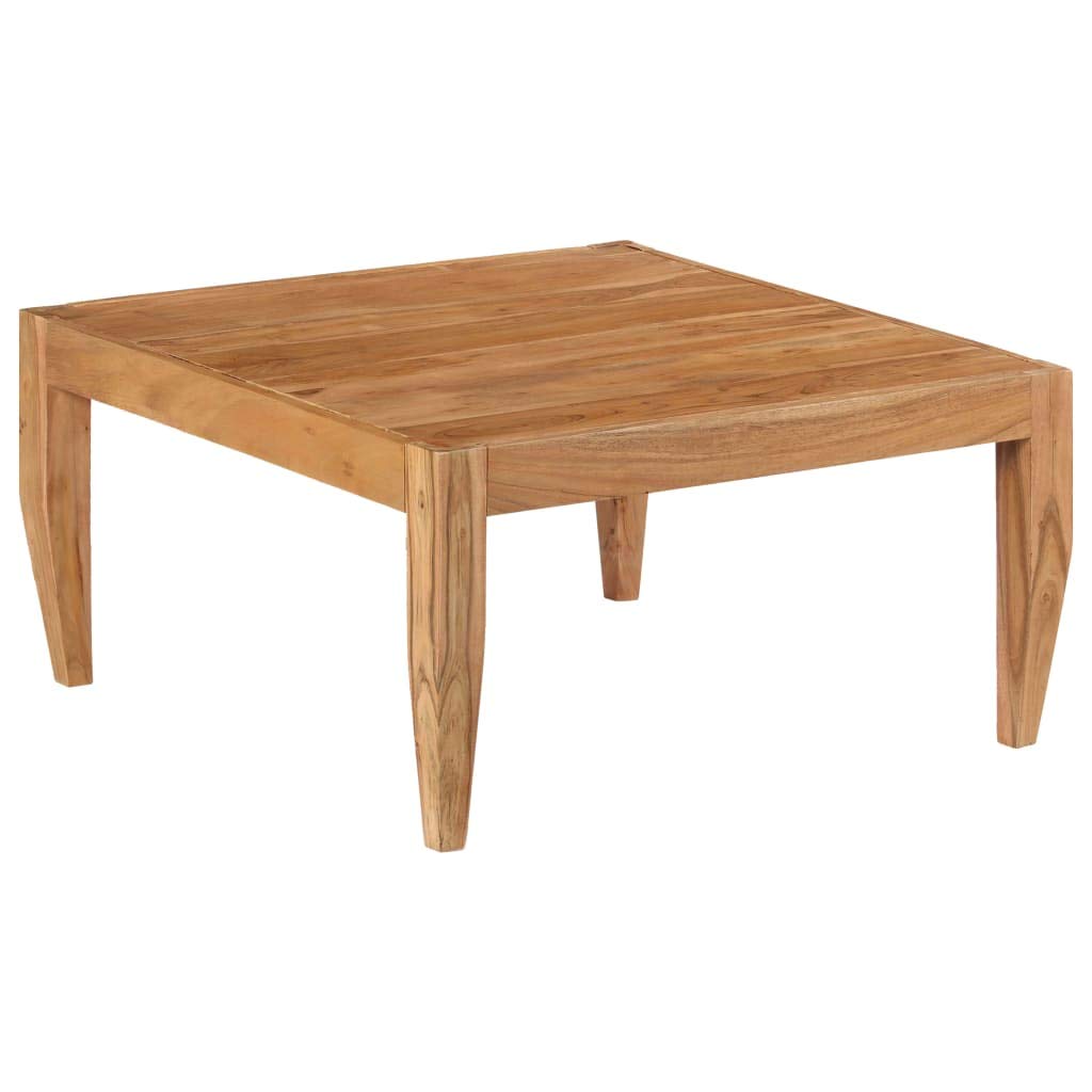 vidaXL Coffee Table Solid Acacia Wood 31.5&quot;x31.5&quot;x16&quot; Brown