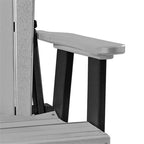 American Furniture Classics 511LGB Fan Back Chair, Gray and Black