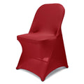 Babenest Spandex Folding Chair Covers Upgraded Universal Stretch Washable Fitted Chair Slipcovers Protector For Wedding, Holidays, Banquet, Party, Celebration (30, Red)