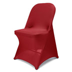 Babenest Spandex Folding Chair Covers Upgraded Universal Stretch Washable Fitted Chair Slipcovers Protector For Wedding, Holidays, Banquet, Party, Celebration (30, Red)