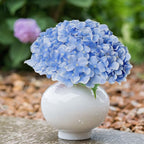 Cherica Blue Hydrangea Artificial Flowers Bulk, 40 Pcs Faux Hydrangea Flowers Heads, Artificial Fake Silk Hydrangea Flowers With