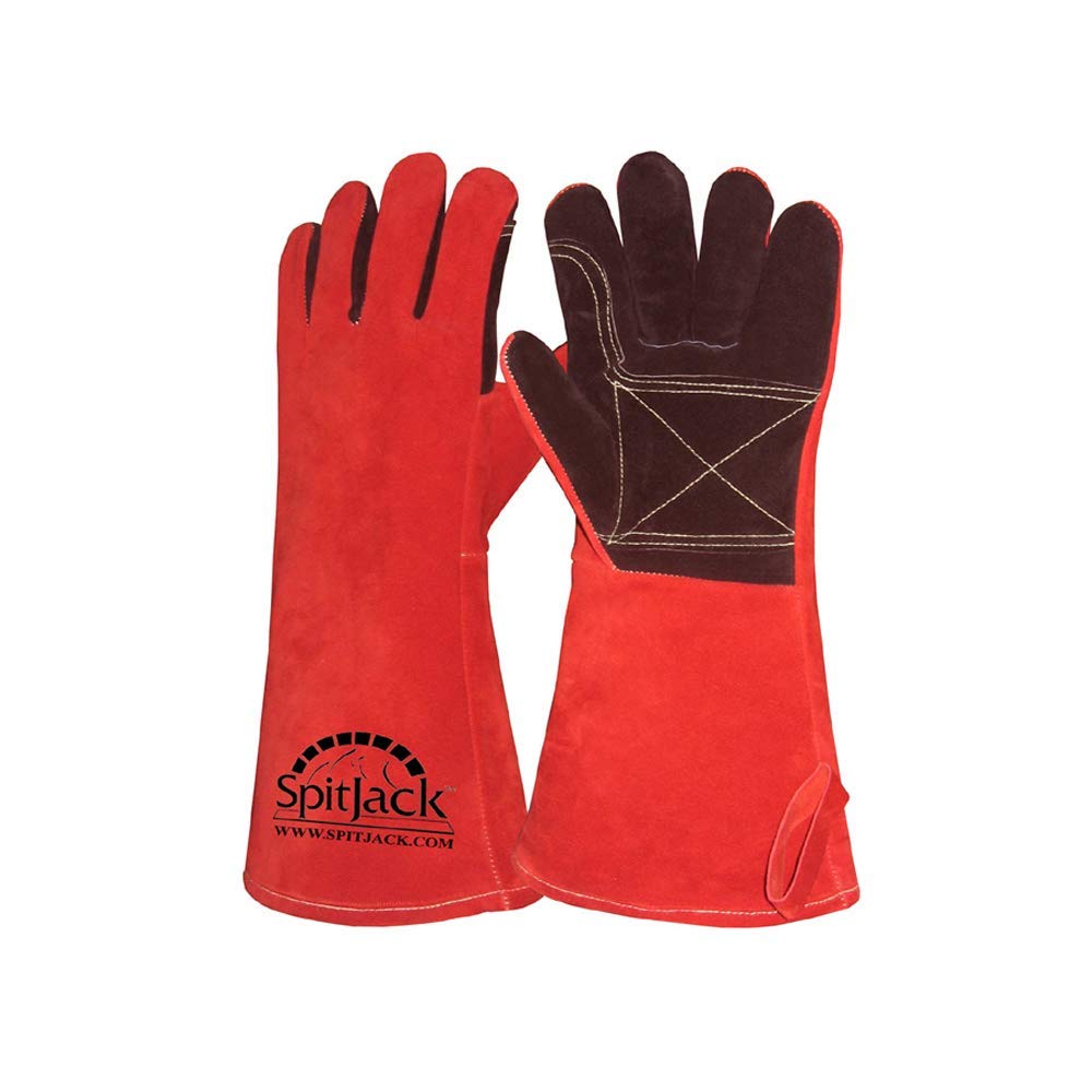 Spitjack Heat Resistant Fire Protection Fireplace Gloves For Grill, Welding, Bbq Cooking, Wood Stove, Oven, And Kitchen