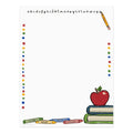 Teacher Letterhead / 50 Sheets 8.5' X 11' Whimsical Classroom Design/Colorful School Supplies Illustration/Back To School Pape