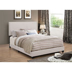 Coaster Home Furnishings Boyd Transitional Fabric Upholstered Twin Size Panel Bed Frame 50-inch Headboard Ivory 350051T