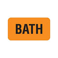 Tabbies Care Instruction Label, Removable, Fluorescent Orange, 1-5/8'W X 7/8'H, 'Bath', 560 Labels/Roll