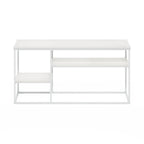 Furinno Moretti Modern Lifestyle TV Stand for TV up to 50 Inch, Solid White/White