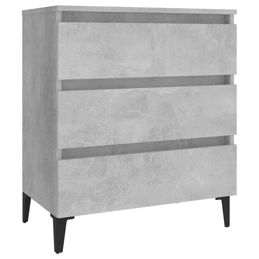 vidaXL Sideboard Concrete Gray 23.6&quot;x13.8&quot;x27.2&quot; Chipboard