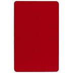 Flash Furniture Wren 30''W x 72''L Rectangular Red Thermal Laminate Activity Table - Standard Height Adjustable Legs