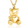 Cremation Jewelry Urn Nekclaces For Ashes For Women Gilrs Teddy Bear Keepsake Memorial Necklace For Human Pet Baby Ashes