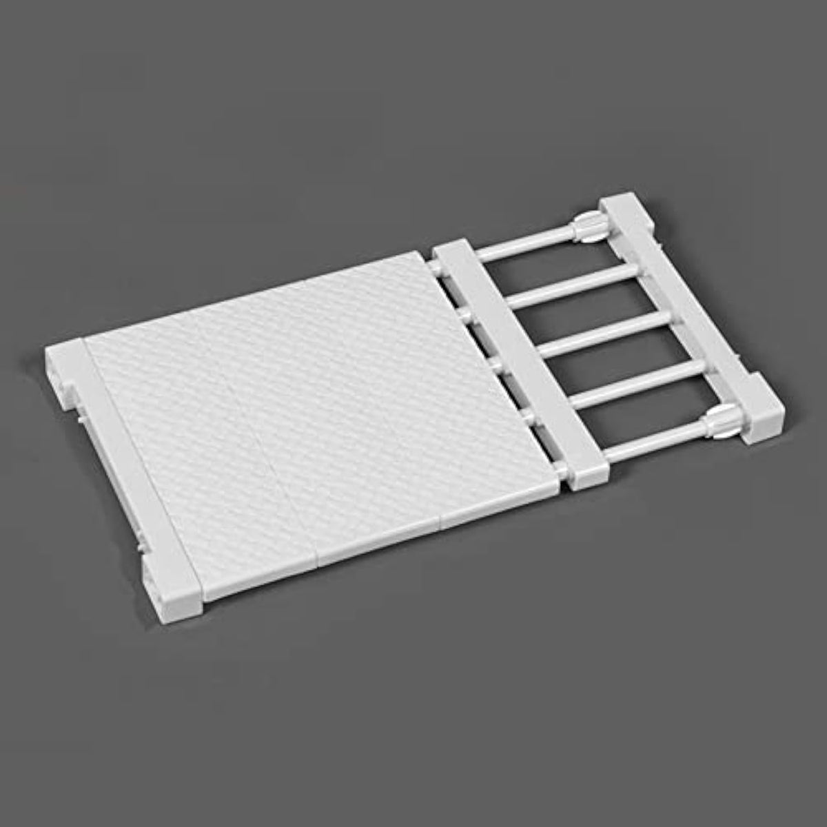 HabiWell Scalable Closet Storage Shelf Wall Mounted Kitchen Rack Space Saving Wardrobe Decorative White Adjustable Organizer She